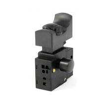 Interruptor elétrico de disparo com trava opcional, controle de velocidade ac 250v 6a, 2 peças