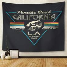 Graphic 80'S Style Vintage Uses Surf California Tapestry Wall Hanging for Living Room Bedroom Dorm 60x80 Inches 2024 - buy cheap