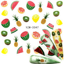 FWC 1 шт. Арбузные летние фруктовые Стикеры для питья ногтей для маникюра дизайн ногтей Переводные водяные наклейки для красоты 2024 - купить недорого