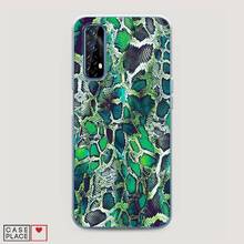 Silicone Case For Realme 7 Green Snake Skin Protective Bumper Cover Thin Soft TPU Phone accessories Mobile and smartphones protection 2024 - buy cheap