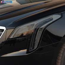 Автомобильные фары Защитная фронтальная пленка курил черный ТПУ Стикеры для Cadillac XT4 XT5 XT6 CT4 CT5 CT6 XTS ATS Escalade аксессуары 2024 - купить недорого