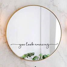 You Look Amazing Mirror Decal Vinyl Decal Bathroom Decor Shower Door Decal Wall Art Home Decoration Accessories 18x2.5 inch 2024 - buy cheap
