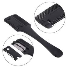 Hair Razor Comb Black Handle Cutting Thinning Home DIY Trimmer Inside Blades 2024 - buy cheap