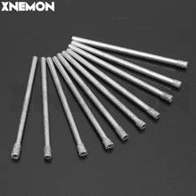 Xnemon 3mm 1/8 "diamante revestido broca conjunto buraco viu brocas do núcleo para vidro telha de mármore 50mm comprimento 50 pces 2024 - compre barato