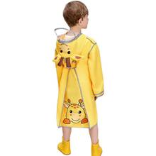 Chubasquero amarillo de dibujos animados para niños, Poncho de lluvia largo, traje Impermeable, chaqueta, rompevientos, Impermeable, Ideas de regalo 2024 - compra barato