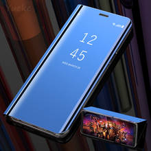 Умный зеркальный флип-чехол для Huawei P20 P30 P40 Pro Y6 Y7 P Smart 2019 Mate 20 lite Honor 10 20 9 Lite 10i 8A 9X 8X 2024 - купить недорого