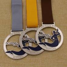 Promotion Gifts Shiny Silver Medal with Logo Customized 2024 - buy cheap
