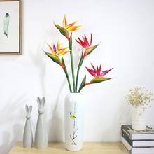 Flor artificial pássaro do paraíso planta falsa seda strelitzia reginae decoração de casa 2024 - compre barato