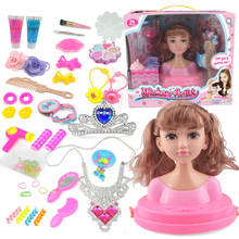 Kids Make Up Comb Hair Toy Doll Set Pretend Play Princess Makeup Safety Non-toxic Kit Toys for Girls Dressing Cosmetic Girl Gift 2024 - buy cheap