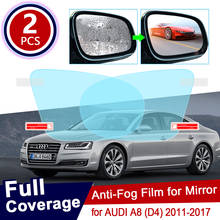 for AUDI A8 D4 2011~2017 Full Cover Anti Fog Film Rearview Mirror Rainproof Anti-Fog Films Clean Car Accessories 2012 2013 2014 2024 - buy cheap