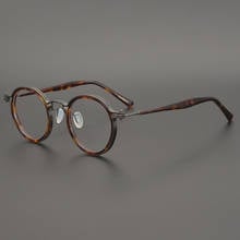 Hand-made Titanium Acetate Vintage Round Eyeglasses for Men Women Retro Eye Glasses Frame Optical Myopia Prescription Eyewear 2024 - buy cheap