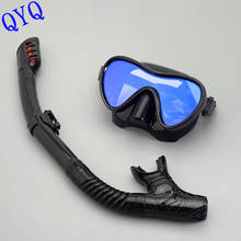 QYQ-máscara de buceo profesional para adultos, conjunto de esnórquel, falda de silicona, gafas antiniebla, gafas de natación 2024 - compra barato