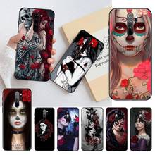 Catrina beautiful rose girl Skull Art Phone Case for Redmi Note 9 8 8T 8A 7 6 6A Go Pro Max Redmi 9 K20 K30 Pro 2024 - buy cheap
