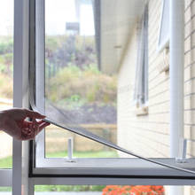 Tela de janela magnética ajustável de 120 cm, para janela, malha antimosquito com quadro completo e fácil instalação diy 2024 - compre barato