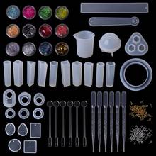 1 Set Epoxy Resin Kit DIY Jewelry Making Tools Shiny Powder Cup Silicone Mold Necklace Pendant Ring Gifts Handmade Creative 2024 - buy cheap