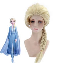 new Movie Frozen 2 elsa Festival Cosplay Wig props Full Halloween wig princess hair 2024 - buy cheap