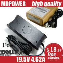 MDPOWER-fuente de alimentación para portátil DELL Inspiron 1526, 1545, 1720, adaptador de CA, cable de cargador, 19,5 V, 4.62A, 90W 2024 - compra barato
