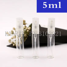 Mini botella vacía de vidrio para Perfume, atomizador de Perfume pequeño de 5ml de alto grado, 100/200 piezas, pluma de muestra 2024 - compra barato