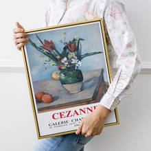 Pintura em tela, museu de arte de galerie charpentier cartaz de arte de paul cezanne, tulipas de paul e maçãs 2024 - compre barato