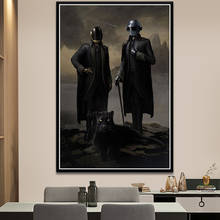 Poster prints daft punk o weeknd starboy hip hop música álbum estrela pintura quadros da arte da parede da lona decoração casa quadro cuadros 2024 - compre barato