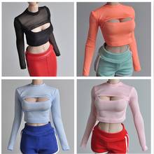 1/6 Scale Female Sexy Open Chest T-shirt Short Bottoming Shirt for 12'' Action Figure tbl ph Body Model 2024 - buy cheap