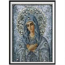 Pintura religiosa com 5d diamantes, artesanato em ponto cruz, diamantes redondos, decorações de parede, artesanato, bordado em mosaico, 2024 - compre barato