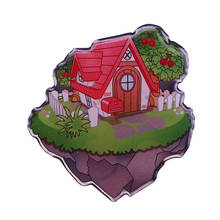 Animal Crossing brooch Home Sweet Home Enamel Pin Villa Tree Flower Cobble Stone Pink House badge 2024 - buy cheap