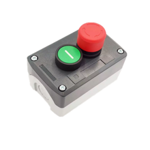 Caixa lisa verde momentânea vermelha da estação do interruptor do botão de pressão da parada de emergência 240v 3a 2024 - compre barato