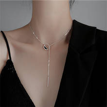 Collar de plata esterlina 925 para mujer, colgante de joyería con borla, accesorios para clavícula, novedad 2024 - compra barato