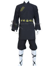 Uniforme monge shaolin kung fu preto, roupão budista para artes marciais tai chi 2024 - compre barato