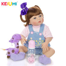 Кукла реборн KEIUMI 23 дюйма с кудрями своими руками полностью силиконовый винил Новый дизайн Кукла реборн девочка действительно для детей подарки на день рождения 2024 - купить недорого