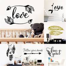 Nordic style arrow Love Wall Sticker Home Decor Modern Decoration Decor Living Room Bedroom Removable Wall decor decals 2024 - buy cheap