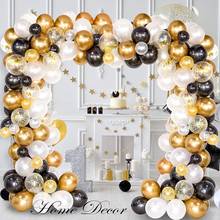 123Pcs Black White Gold Balloons Arch Balloon Garland Kit For Engagement Wedding Birthday Baby Shower Christmas Party Decoration 2024 - buy cheap