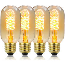 Retro Edison Light Bulb E27 220V 40W T45 Filament Incandescent Ampoule Bulbs Vintage Edison Lamp Home Decoration 4 Pcs/set 2024 - buy cheap