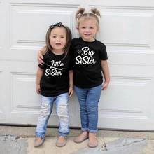 Big/little Sister Matching Clothes Children Tops Kids Baby Girls Short Sleeve Tshirt Outfit Sisters Siblings Matching Clothes 2024 - buy cheap