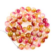 Natural Stone Red Yellow Stripe Mix Color Alabaster Charm Loose Beads For Jewelry Making Needlework Bracelet DIY Strand 4-12MM 2024 - buy cheap