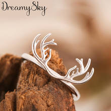 Charming Open Deer Antlers Ring for Women Vintage Boho Party Rings Gothic Punk Jewelry Gifts for Girls 2021 2024 - buy cheap