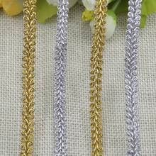 10Yards Gold Silver Lace Trim Ribbon DIY Curtain Craft Fabric Curve Lace Trimming for Sewing Accessories Embroidered Clothing 2024 - buy cheap