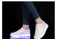 New Adult Unisex Womens Mens 7 Colors Kid Luminous Sneakers Glowing USB Charge mens LED Shoes Girls Footwear LED Slippers 2024 - buy cheap
