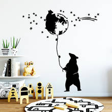 Bonitos vinilos adhesivos en la pared del oso pegatina decorativa para decoración del hogar sala de estar dormitorio pegatina extraíble para pared naklejki pegatinas muraux 2024 - compra barato