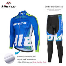 Winter Cycling Jersey Set Long Sleeve MTB Bike Clothing Warm Uniform Men's Thermal Fleece Bicycle Maillot Ropa Ciclismo Invierno 2024 - buy cheap