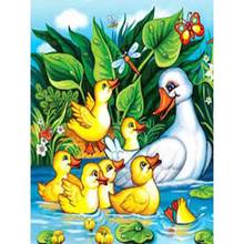 Hot 5D DIY diamond embroidery cute little duck diamond painting full square round cross stitch diamond mosaic decoration gift 2024 - buy cheap