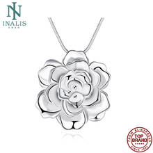 INALIS Romantic Creative Flower Necklace Silver Plated Woman Necklace Boutique Jewelry To Send Friends Romantic Anniversary Gift 2024 - compre barato