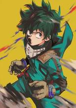 Mucho estilo Boku no mi héroe Academia Midoriya Bakugou Shoto Dabi Kirishima artístico de Anime en seda con estampado de cartel de decoración de la pared de casa 2024 - compra barato