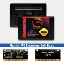 Mortal Kombat-etiqueta USA Flashkit MD sin electrodos, tarjeta PCB dorada para consola de videojuegos Sega Genesis Megadrive 2024 - compra barato