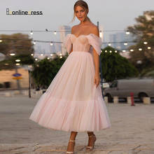 Bbonlinedress-vestido de fiesta de tul plisado sin hombros, vestido de noche de fiesta largo, 2021 2024 - compra barato