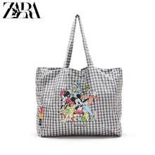 Disney's new female handbag large-capacity Mickey Minnie mouse printed shoulder shopping bag 2024 - buy cheap