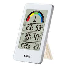 Digital Thermometer Hygrometer Weather Station Wall Clock Wireless Sensor Alarm E7CB 2024 - buy cheap