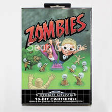 Elevata-tarjeta de juego de 16 bits para Sega Mega Drive Zombies Ate, My nebrours, cubierta con caja de venta al por menor 2024 - compra barato