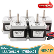 Envío Gratis 5 uds 17HS4401 4-plomo con 1M línea DuPont Nema17 Motor paso a paso 42 motor 1.7A CE ROSH ISO CNC y 3D impresora 2024 - compra barato